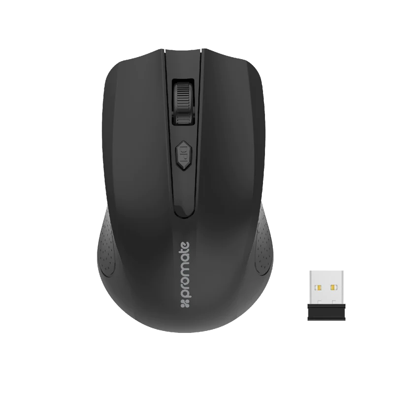 Promate 2.4GHz Wireless Ergonomic Optical Mouse Clix-8