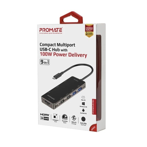 PrimeHub-Go(Compact Multiport USB-C Hub with 100W Power Delivery)