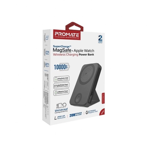 PowerMag-Trio (SuperCharge MagSafe Compatible & Apple Watch Wireless Charging Power Bank)